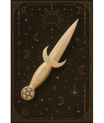 Athamé "Lune & Pentacle"
